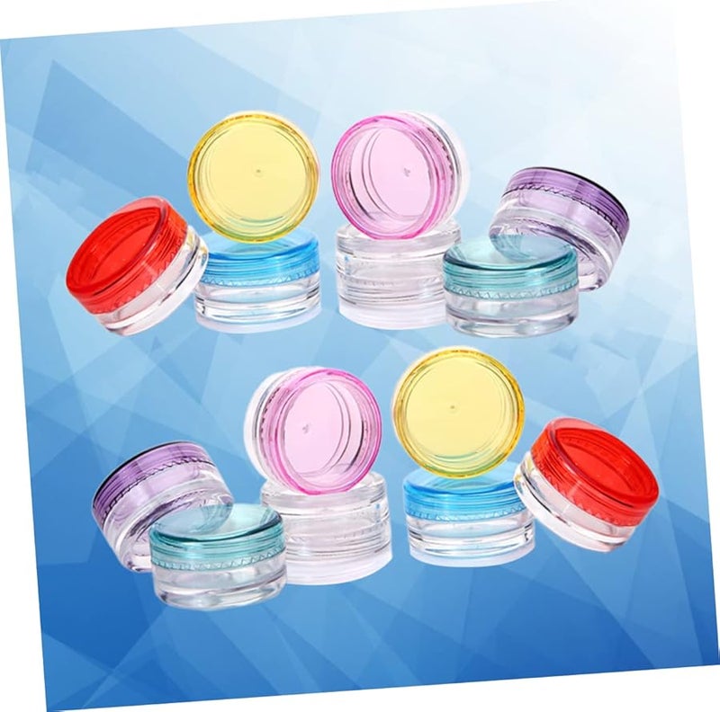 Assorted Color 3X3CM Round Cream Jars 55pcs Refillable Plastic Containers for Travel Lotion Shampoo - Image 2